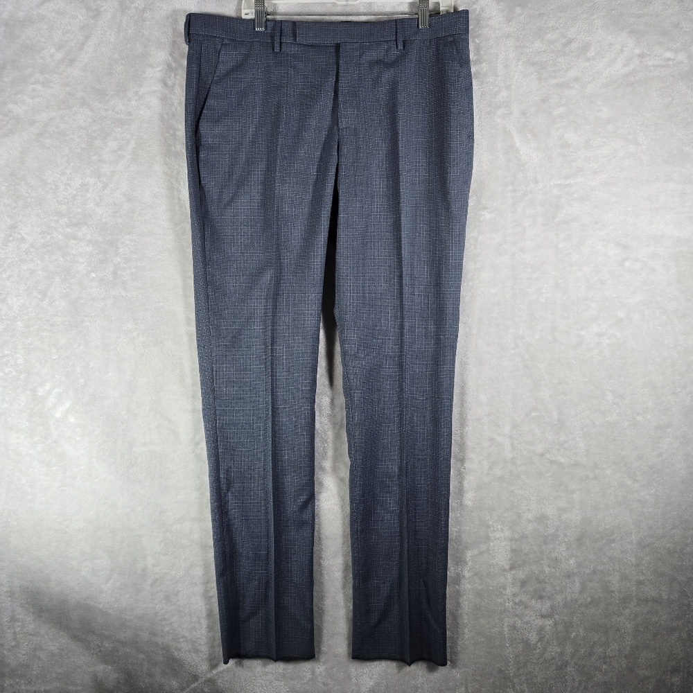 Paul Smith Designer Men’s Suit Soho Fit Blue 42R Jacket 36 Waist Unhemmed Plaid - Picture 5 of 16